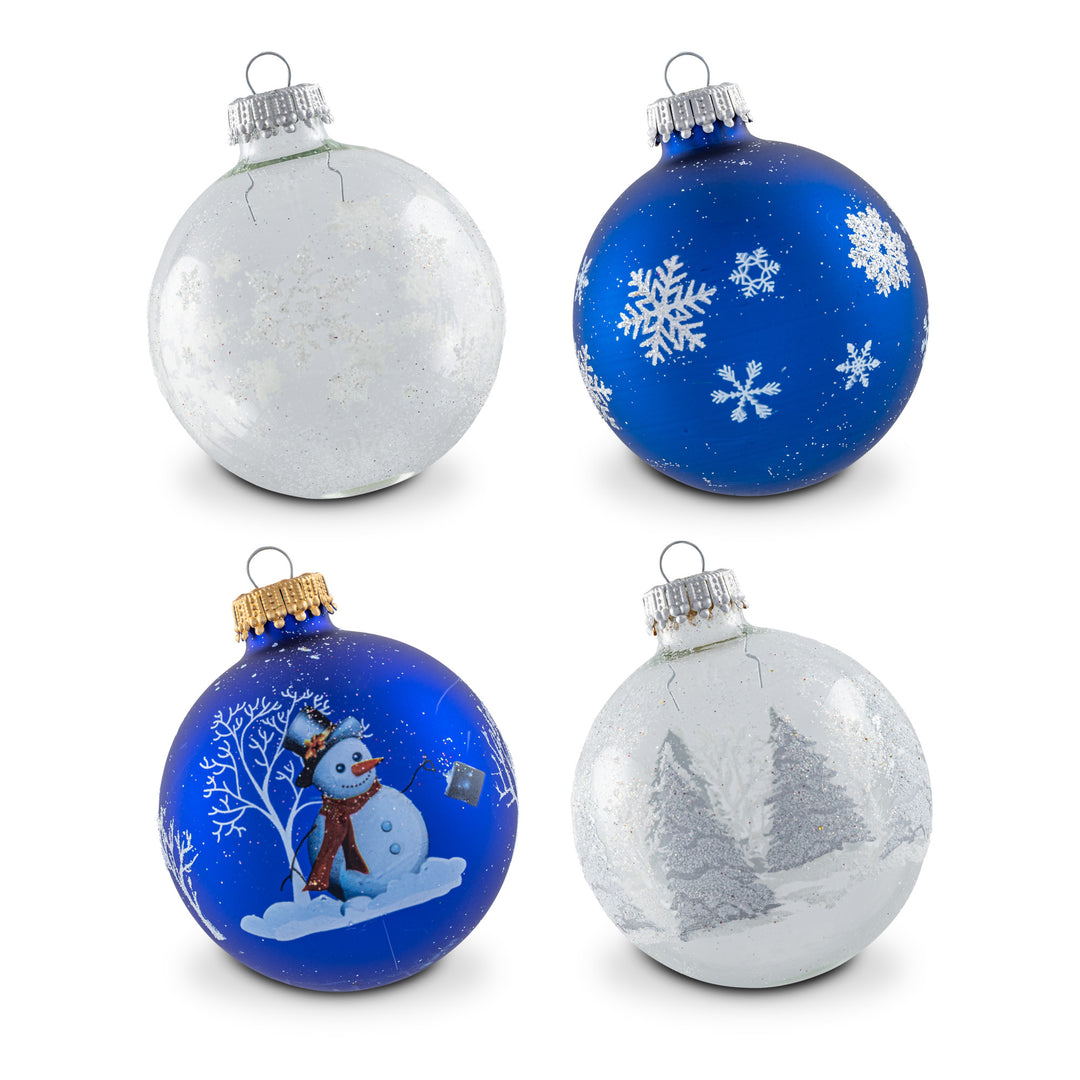 Krebs Blue/Silver/White 12-Piece Ornament Set