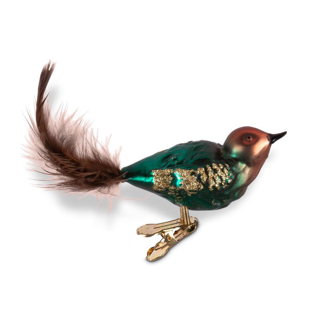 Krebs Green Bird Clip Ornament