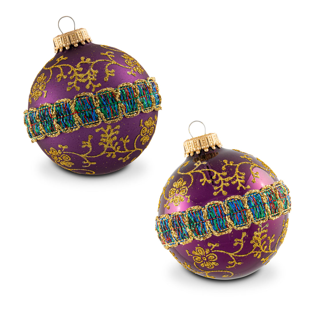Krebs Magenta Purple 4-Piece Ornament Set