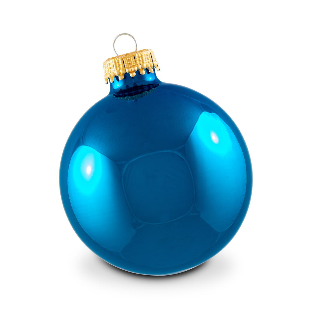 Krebs Shiny Blue 8-Piece Ornament Set