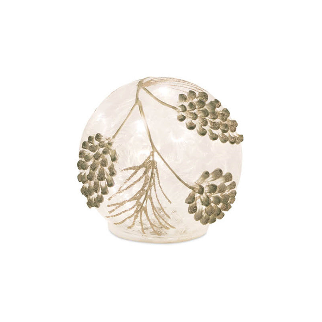 Light Up Pinecone Globe