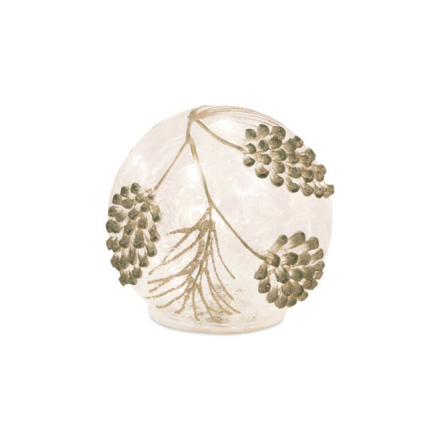 Light Up Pinecone Globe