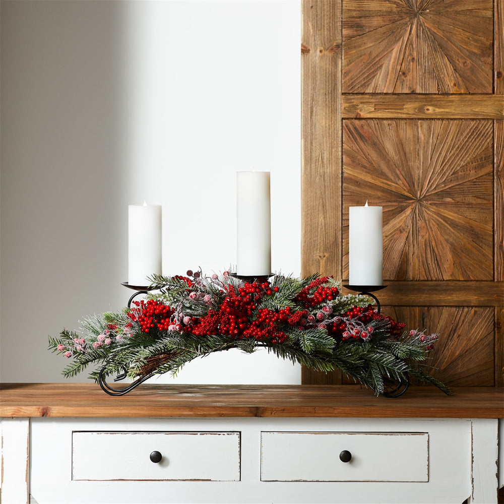 Pine and Berry Centerpiece