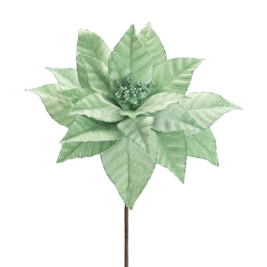 Sage Green Poinsettia Stem