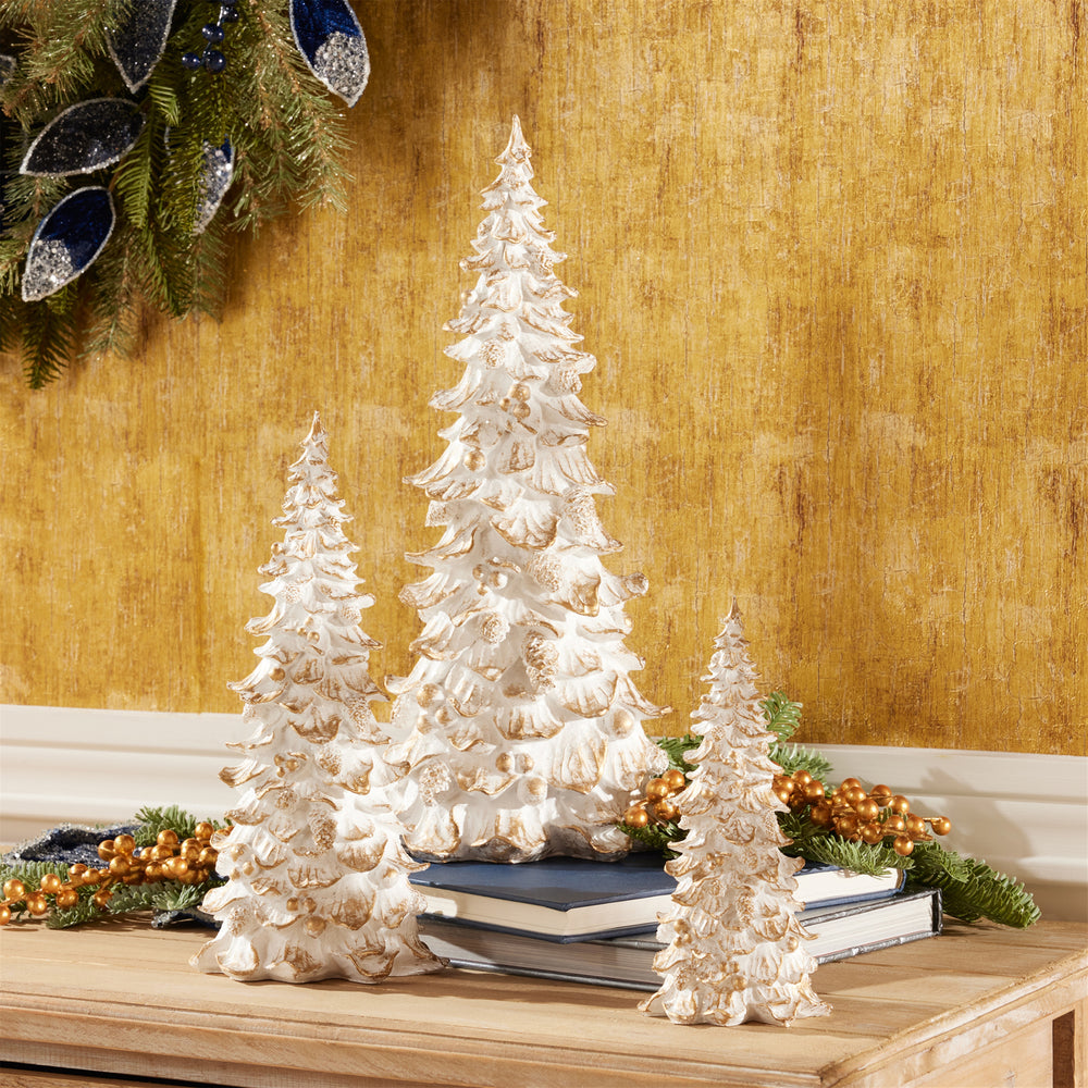 White and Gold Table Top Tree