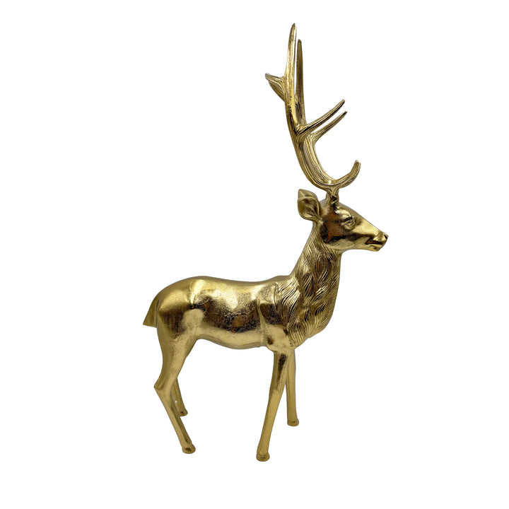 Gold Aluminum Reindeer 26 x 16 Inches