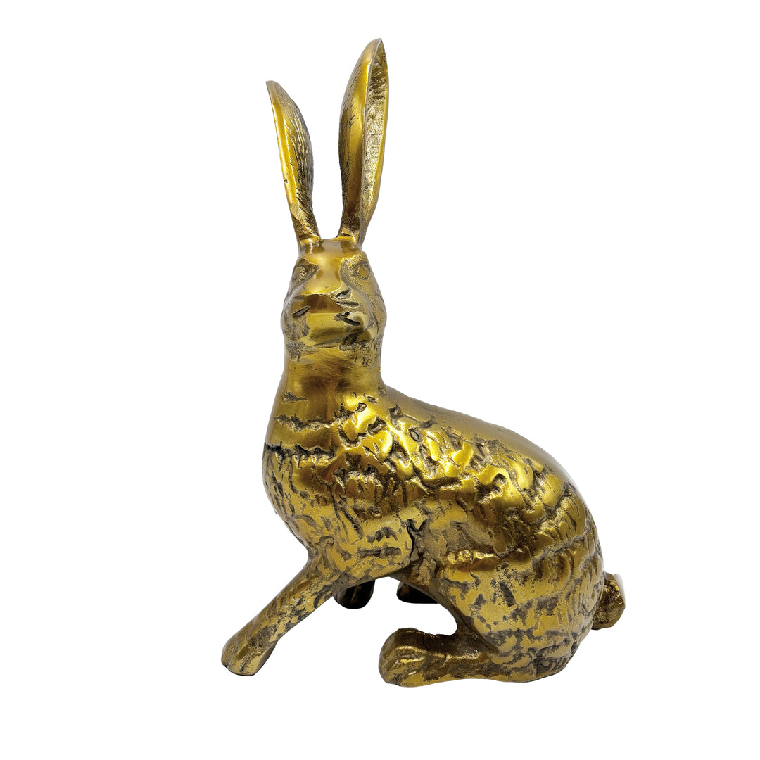 Gold Aluminum Rabbit Figurine