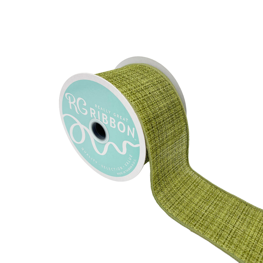Moss Green Checkered Ribbon