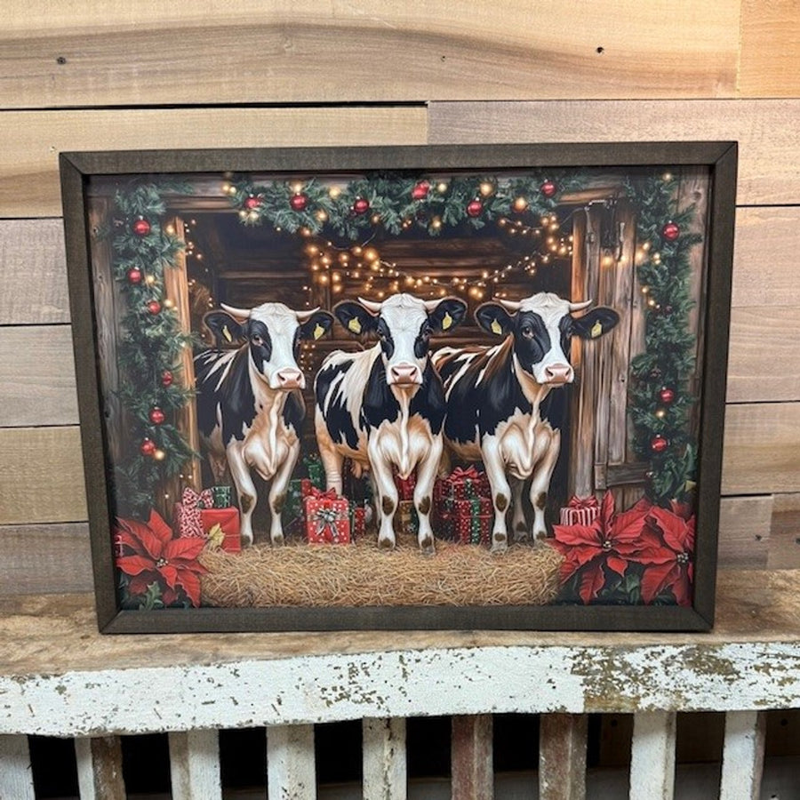 Christmas Cows Wall Art