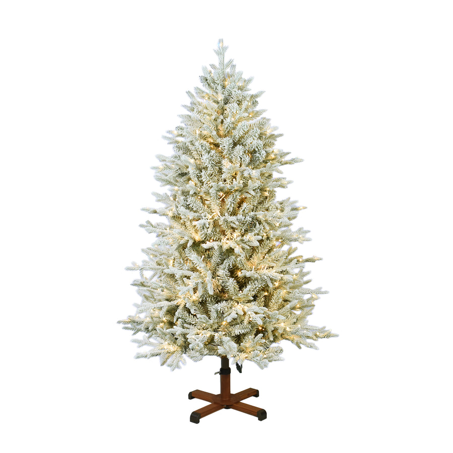 Nordic Flocked Fir Life-Like Artificial Christmas Tree 5 Feet