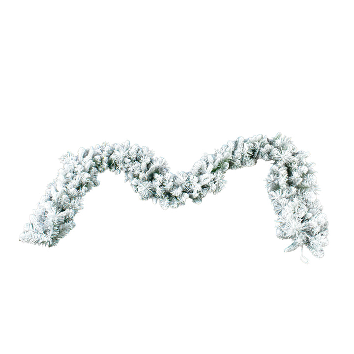 Artificial Flocked Pine Garland with Starry Lights