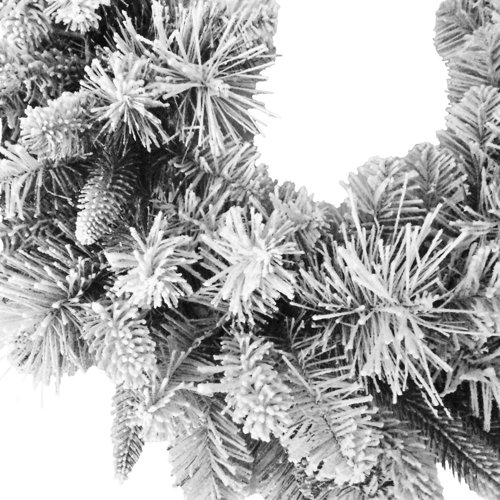 Artificial Flocked Pine Garland with Starry Lights