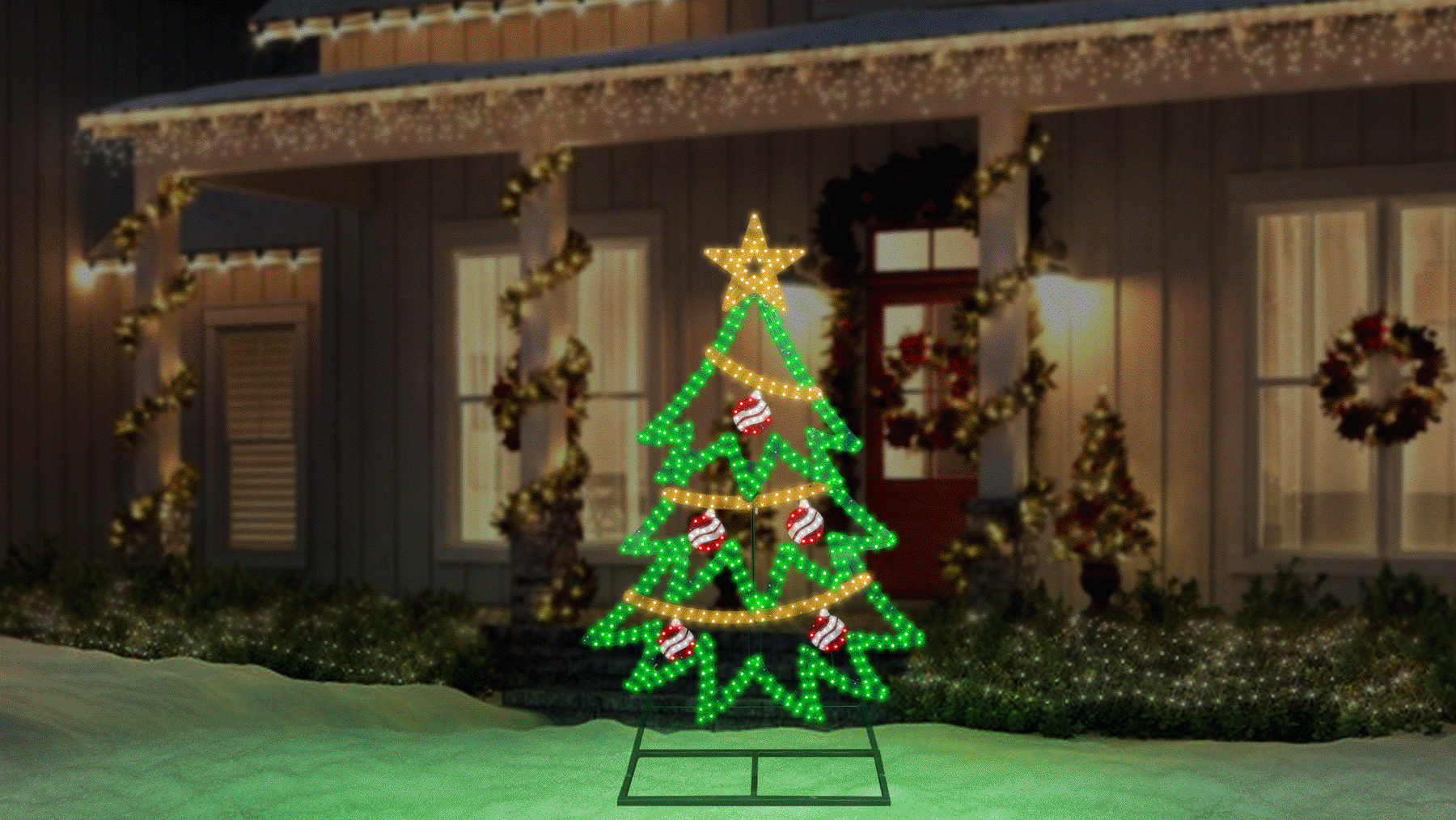 Jumbo Hi-Vibrant Christmas Tree LED Light Display - Commercial Jumbo Hi-Vibrant Christmas Tree LED Light Display - Commercial