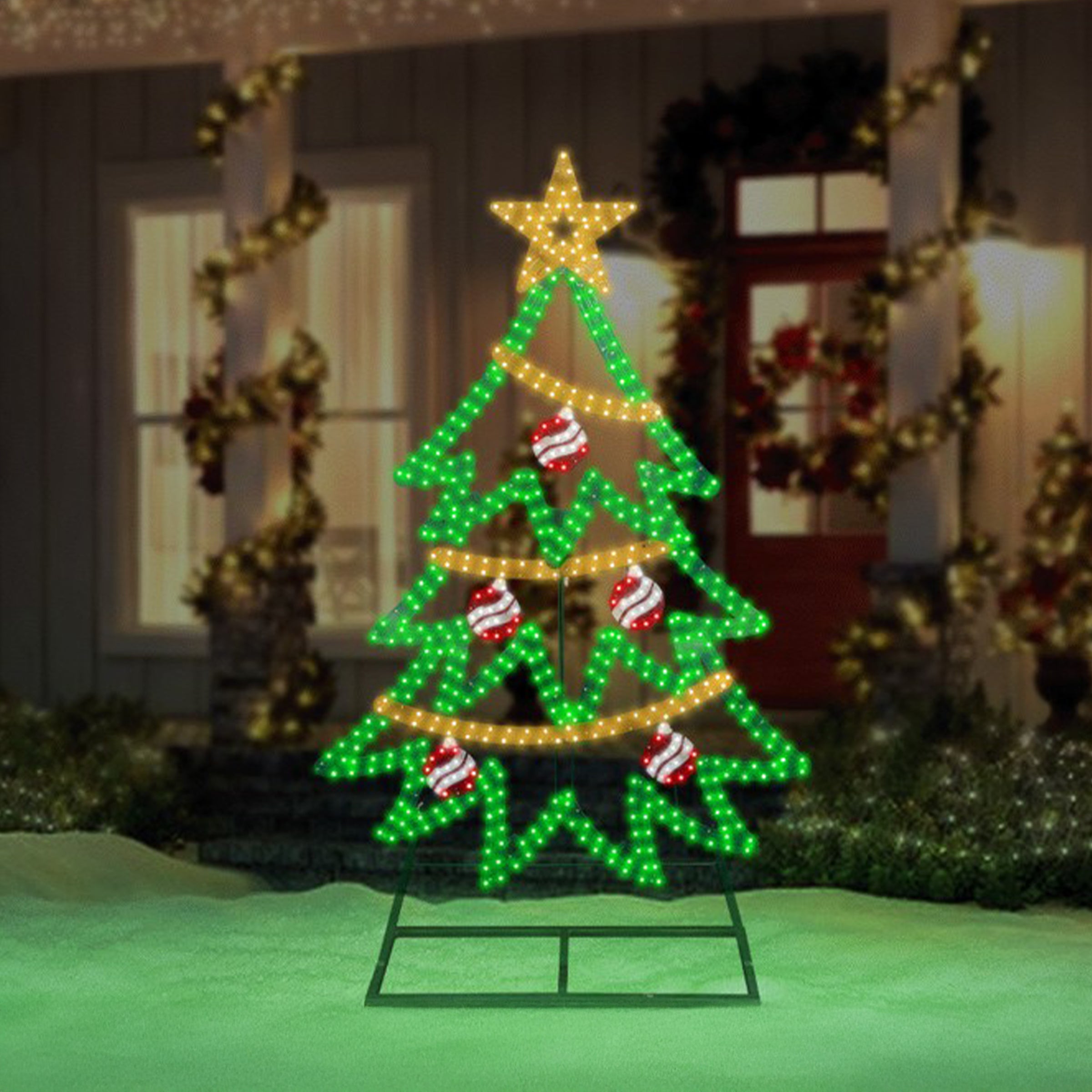 Jumbo Hi-Vibrant Christmas Tree LED Light Display - Commercial