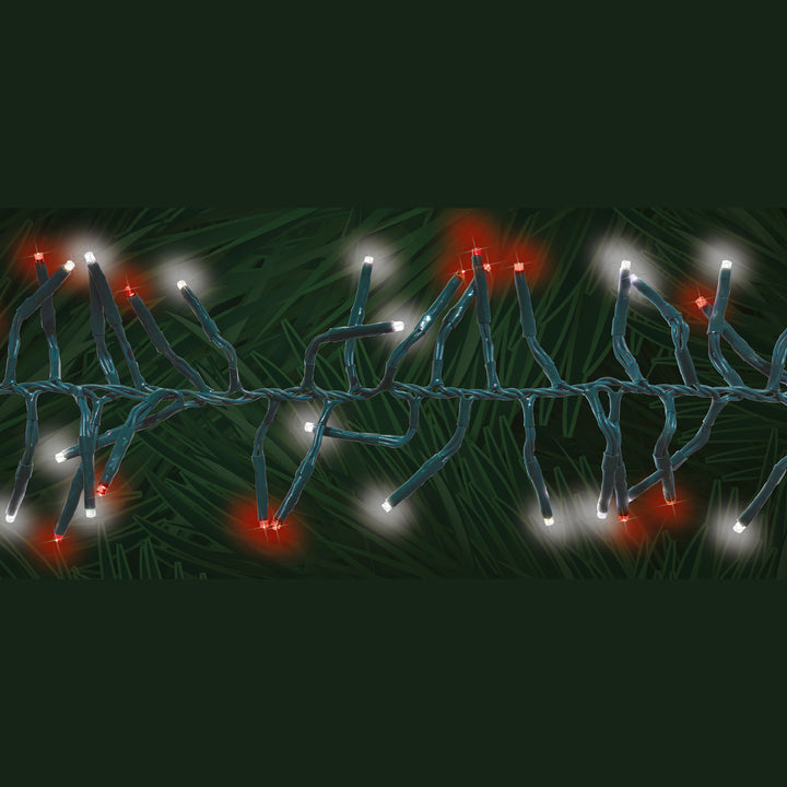 Low Voltage "Garland Lights" LED String Set Red and Pure White