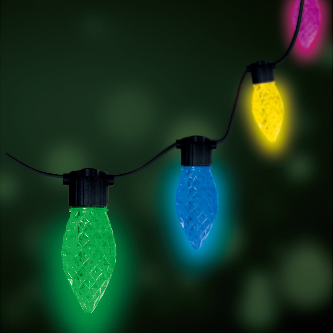 Faceted "All Seasons" C9 LED String Light Set