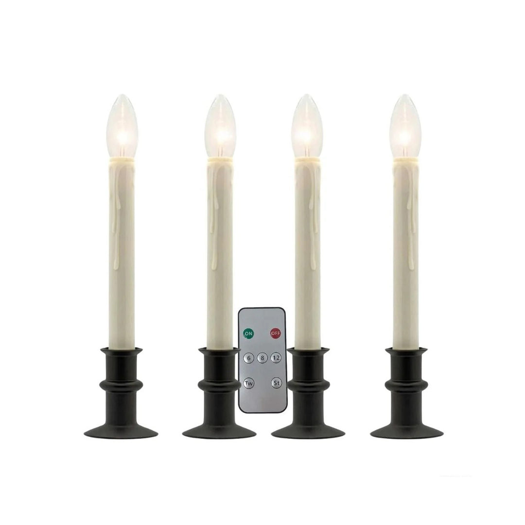 Window Hugger Battery Operated Candle with LED Bulb Black Onyx