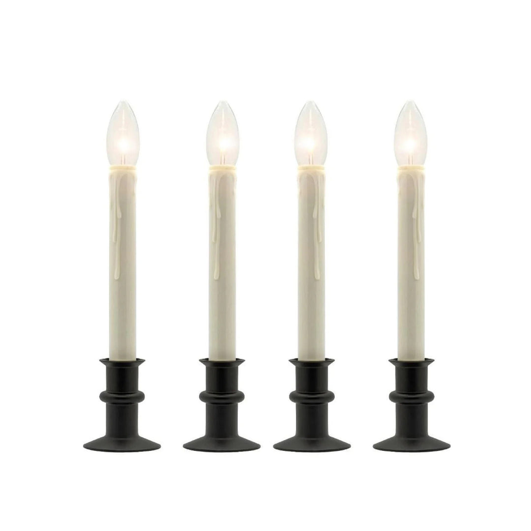 Traditional Battery Operated Window Candle with LED Bulb Black Onyx