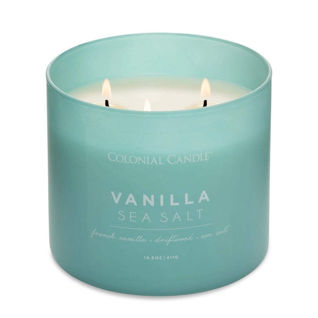 Vanilla Sea Salt Pop of Color Candle, 14.5oz