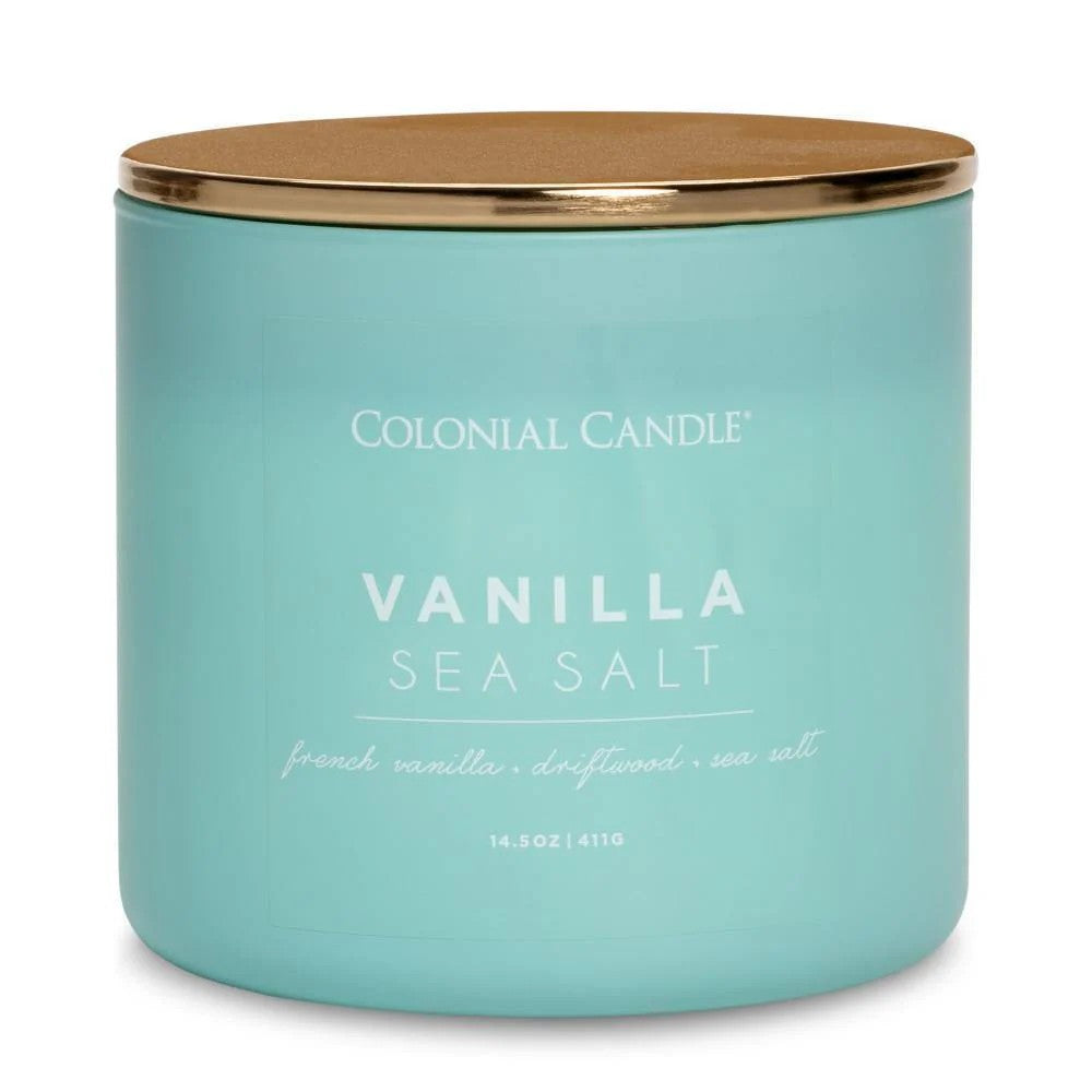 Vanilla Sea Salt Pop of Color Candle, 14.5oz