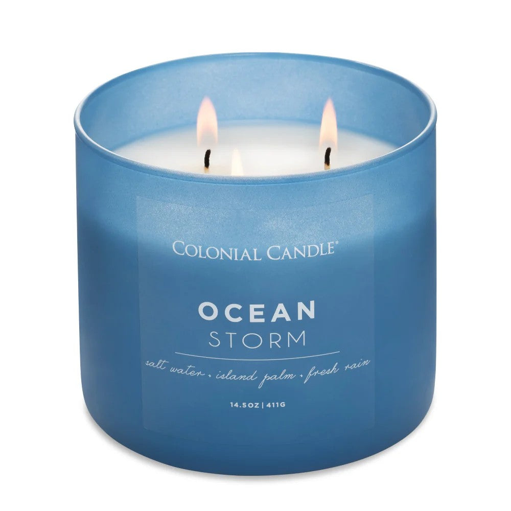 Ocean Storm Pop of Color Candle, 14.5oz