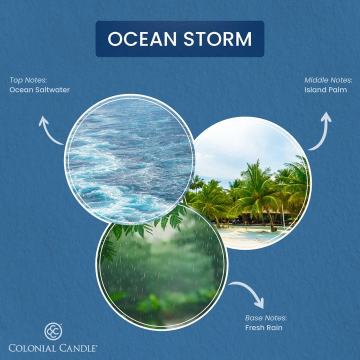 Ocean Storm Pop of Color Candle, 14.5oz