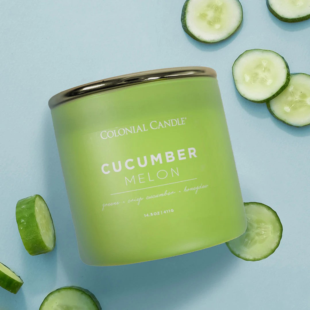 Cucumber Melon Pop of Color Candle, 14.5oz