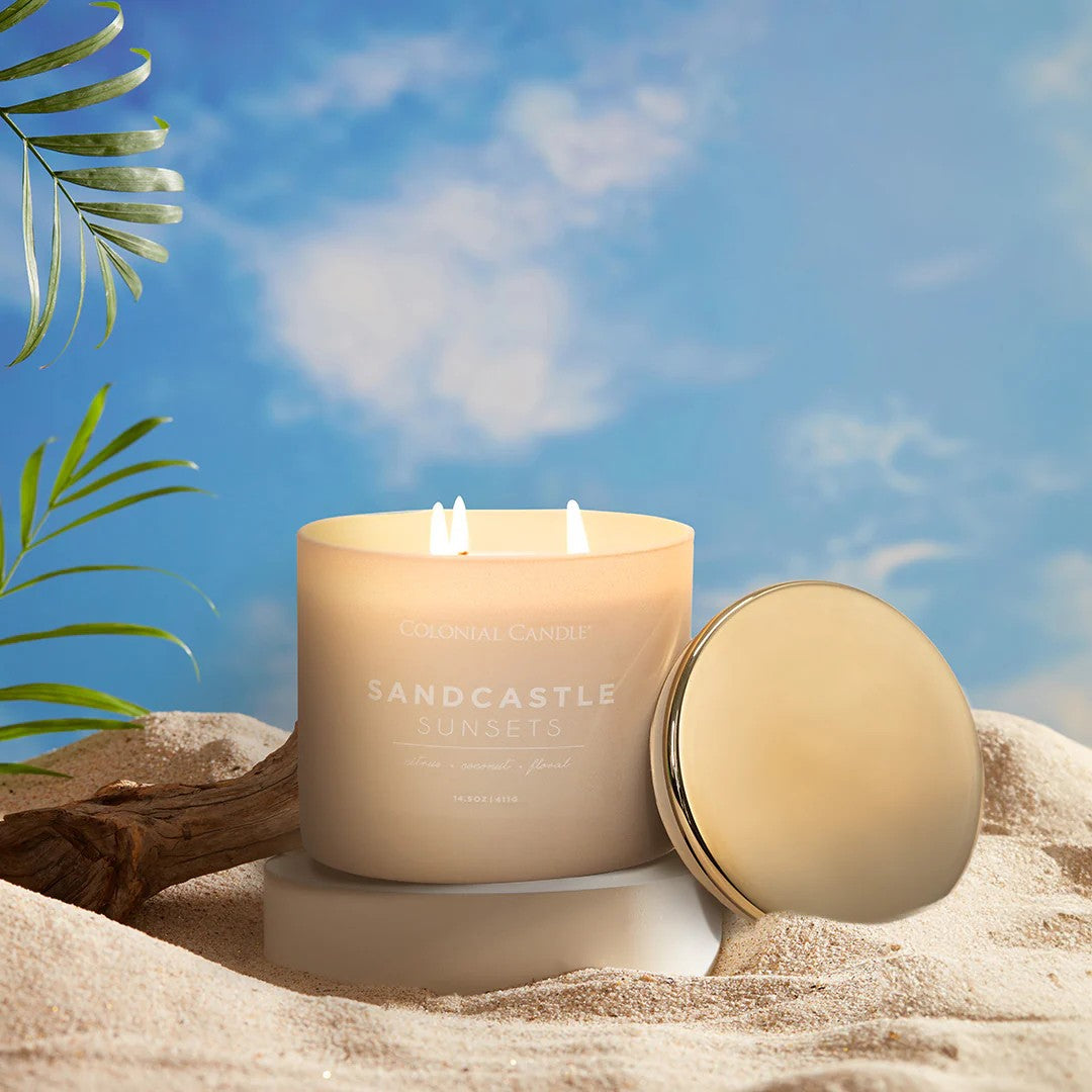 Sandcastle Sunset Pop of Color Candle, 14.5oz