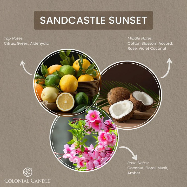 Sandcastle Sunset Pop of Color Candle, 14.5oz