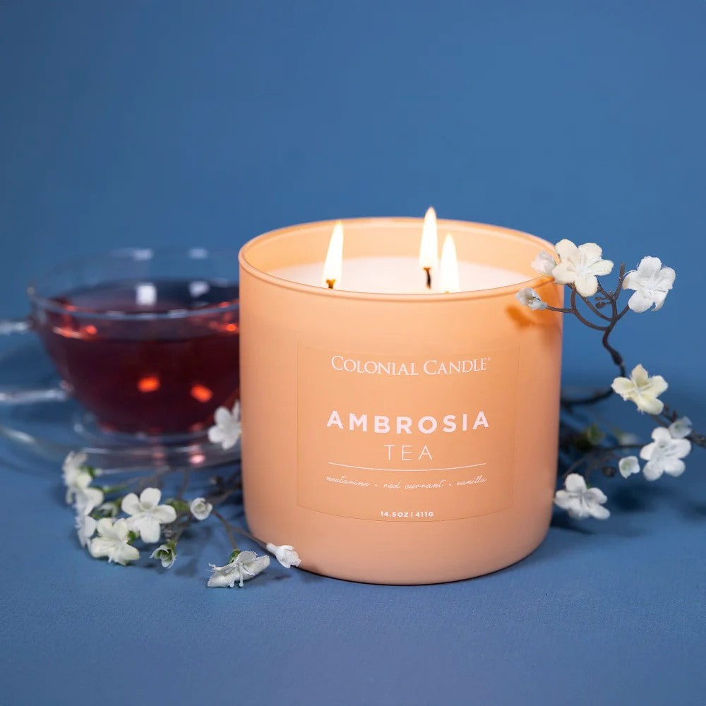 Ambrosia Tea Pop of Color Candle, 14.5oz