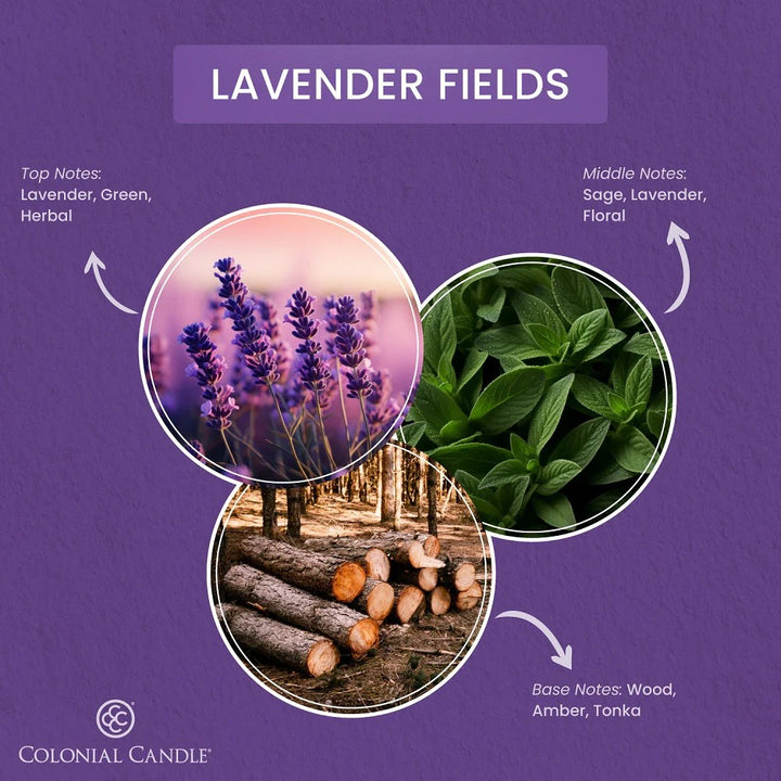 Lavender Fields Classic Oval Candle, 8oz
