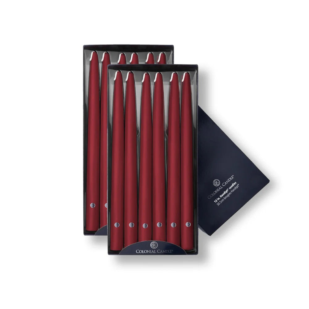 Traditional Cranberry Unscented Taper Candle