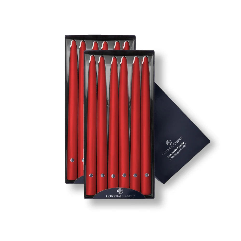 Red Unscented Taper Candle