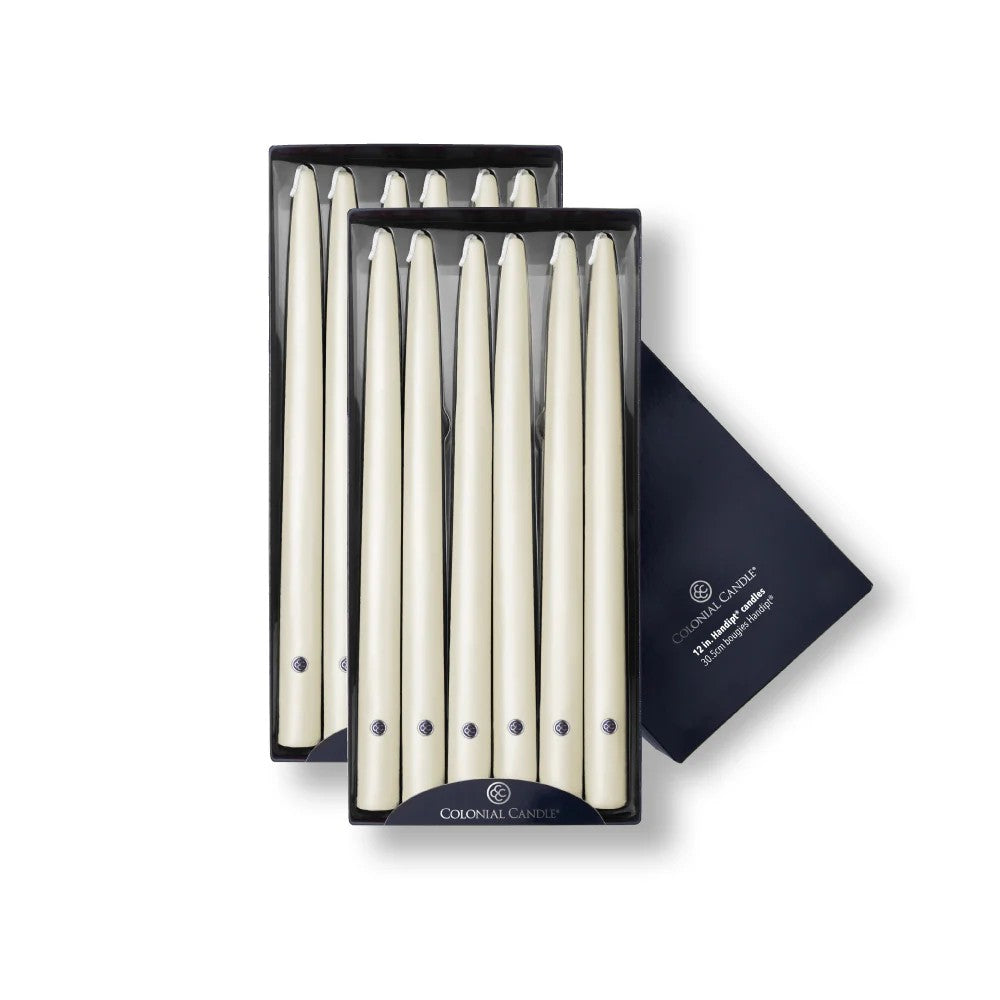 Ivory Unscented Taper Candle