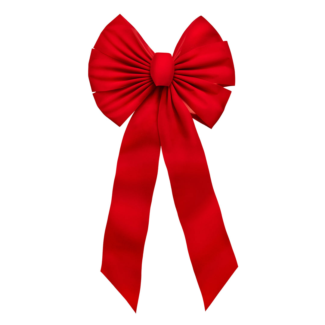 7-Loop Red Velvet Bow 14" x 28"