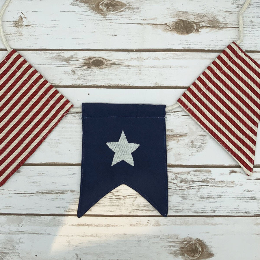 Canvas USA Bunting Flag Garland