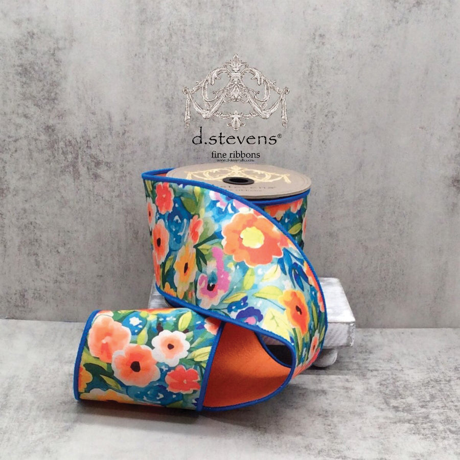 Watercolor Floral Garden Ribbon