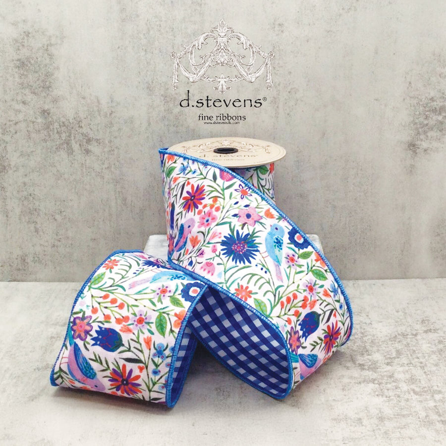 Linen Spring Floral Ribbon