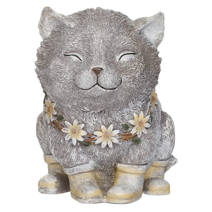 Pudgy Pals Cat in Rain Boots Statue