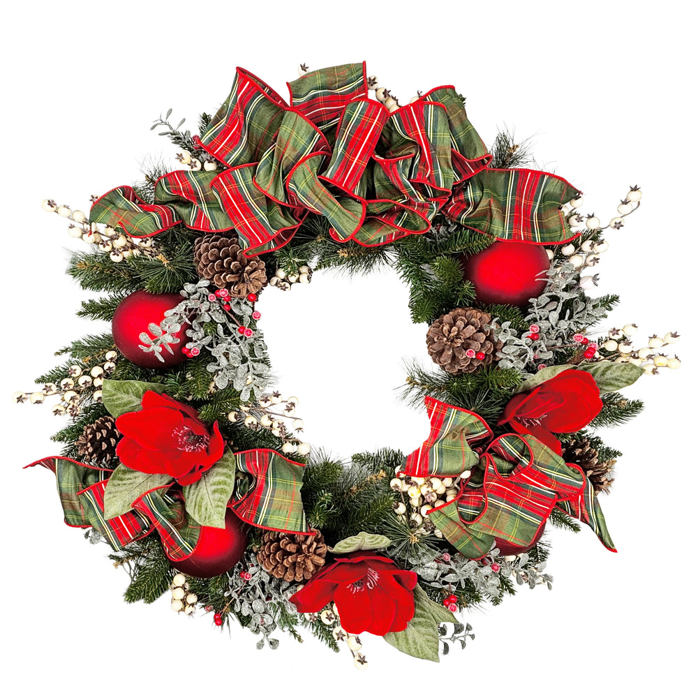 Gasper Nordic Charm Holiday Collection 36" Wreath Unlit