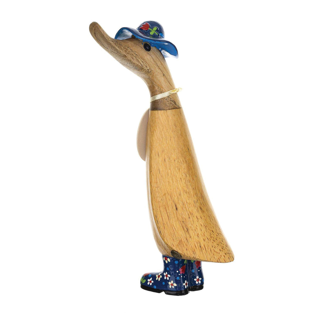 DCUK Floral Hat/Boots Duck Floral Hat & Boots Duckling Blue