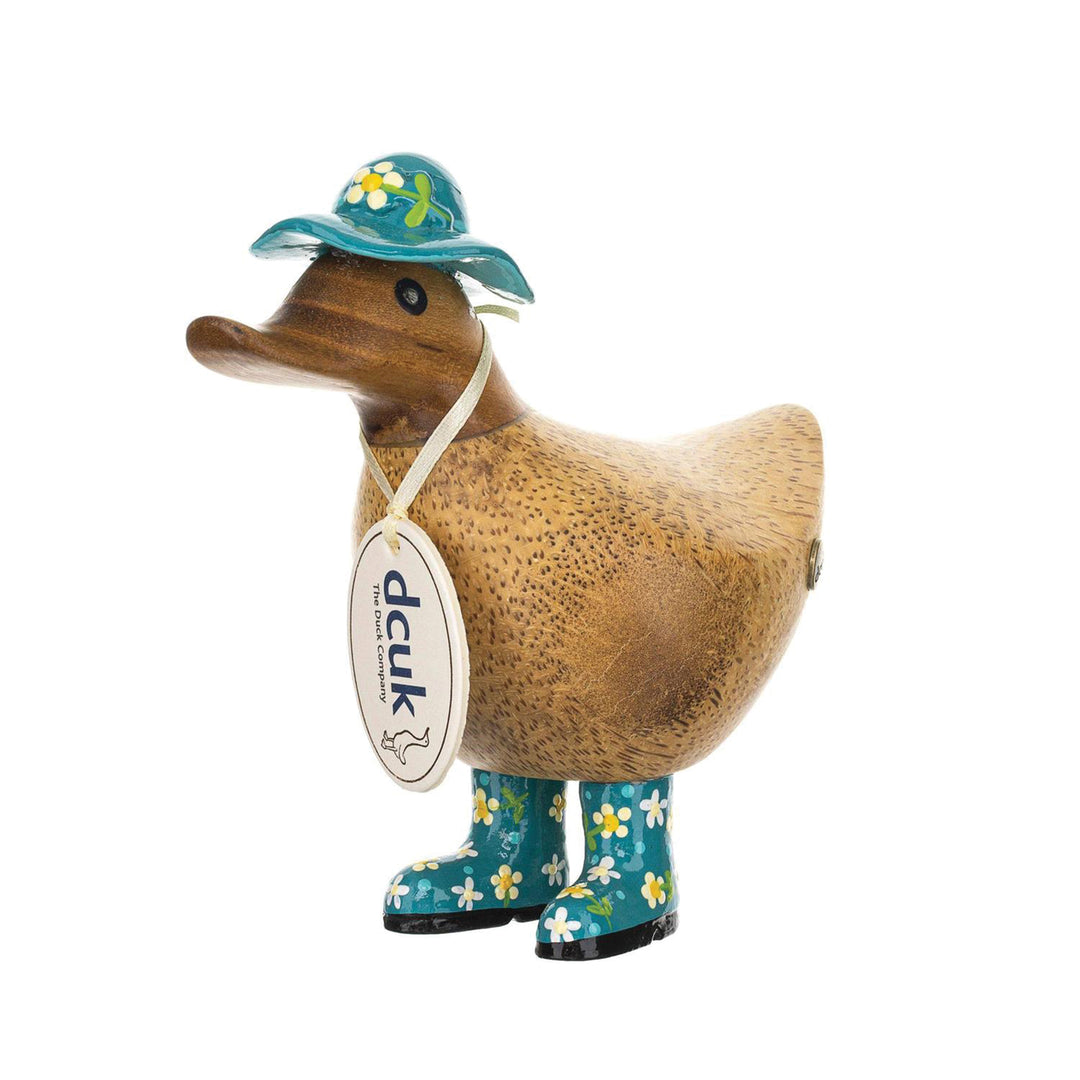 DCUK Floral Hat/Boots Duck Floral Hat & Boots Ducky Teal