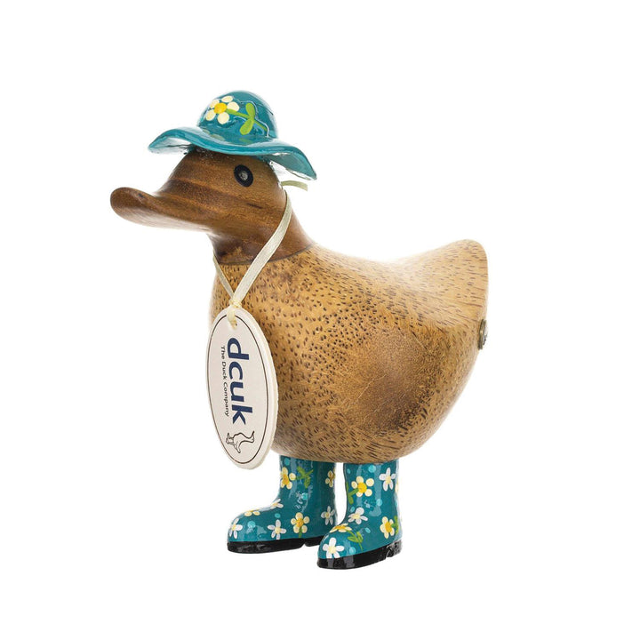DCUK Floral Hat/Boots Duck Floral Hat & Boots Ducky Teal