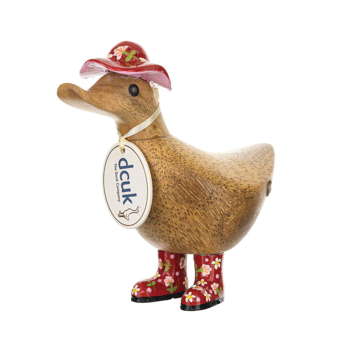 DCUK Floral Hat/Boots Duck Floral Hat & Boots Ducky Red