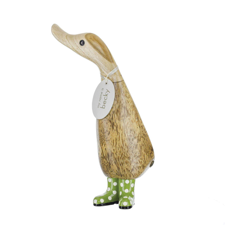 DCUK Spotty Boots Duck Spotty Boots Duckling Green
