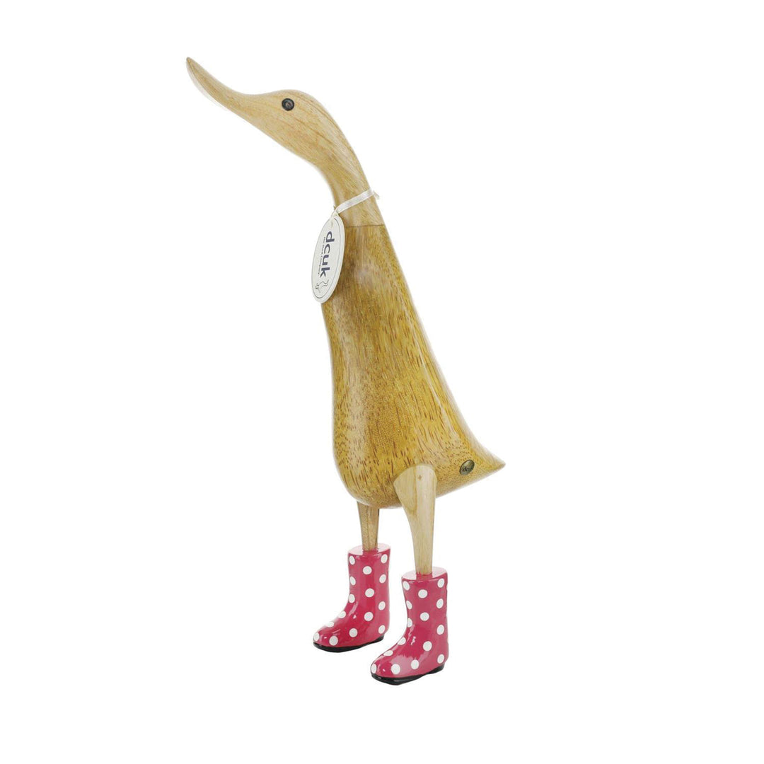 DCUK Spotty Boots Duck Spotty Boots Ducklet Pink