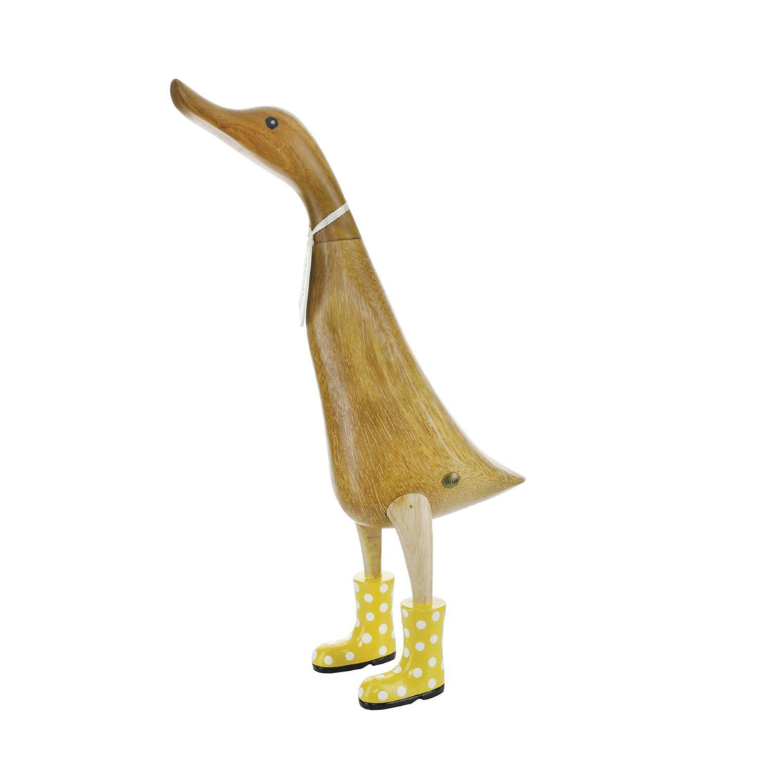 DCUK Spotty Boots Duck Spotty Boots Ducklet Yellow