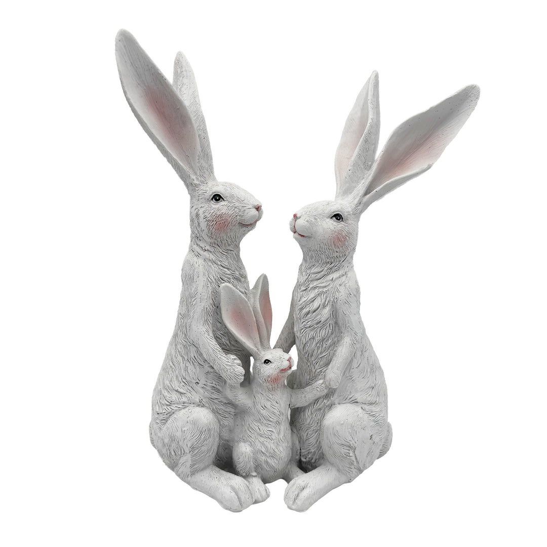 Long-Eared Bunny Family Figurine