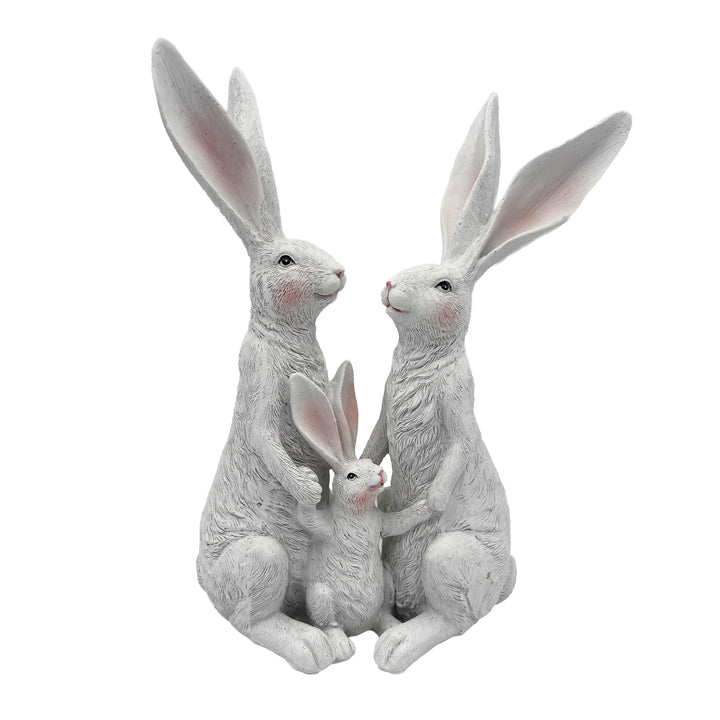 Long-Eared Bunny Family Figurine