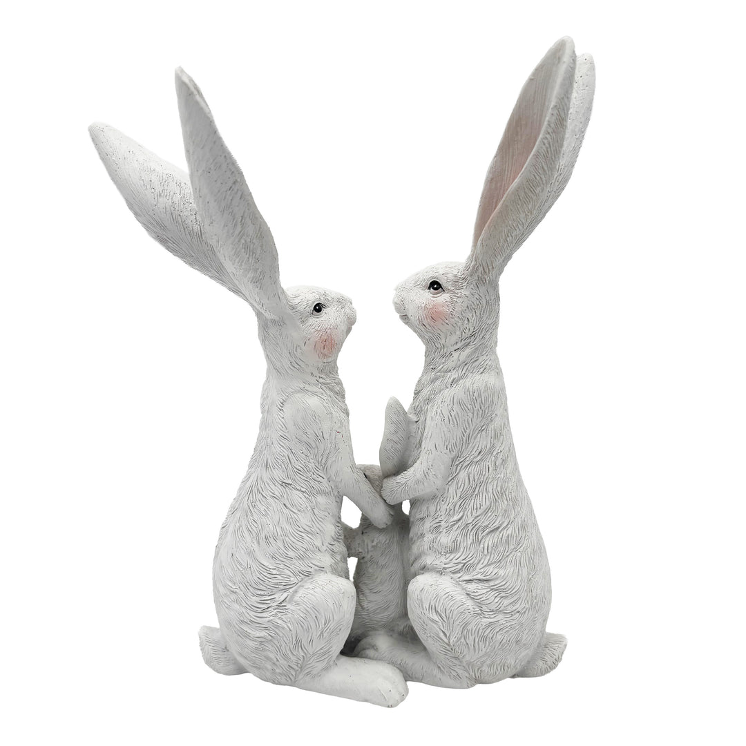 Long-Eared Bunny Family Figurine